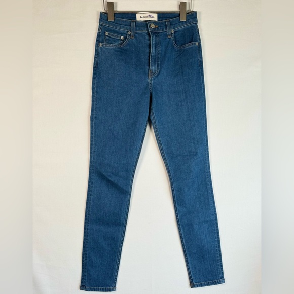 REFORMATION Mid-Rise Skinny Leg Jeans Size 27 Run Small. - Picture 4 of 10